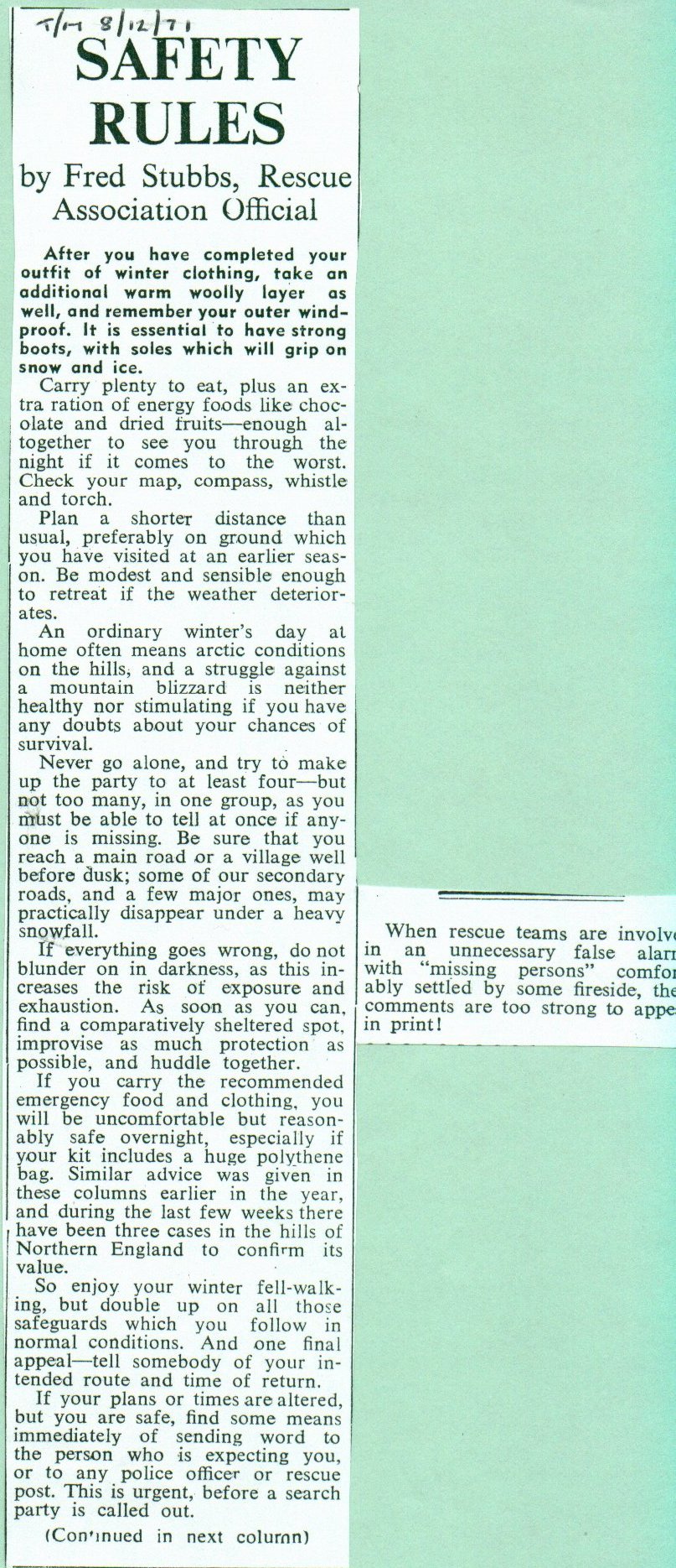  Safety rules

advice