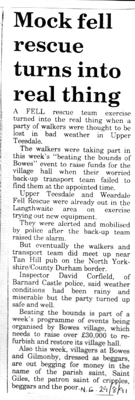 Mock fell rescue turns into real thing