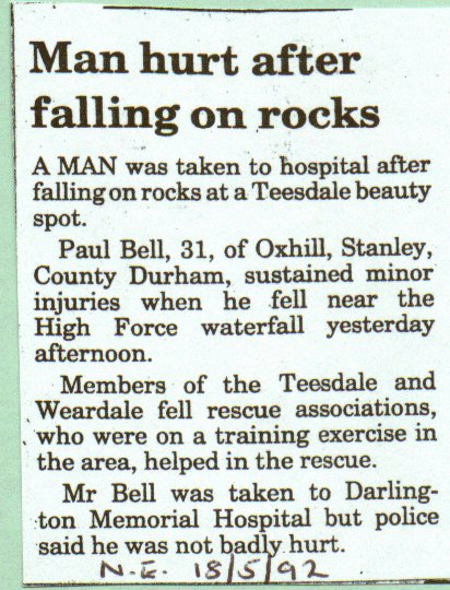 Man hurt after falling on rocks
