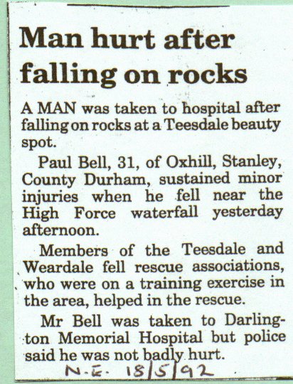 Man hurt after falling on rocks
