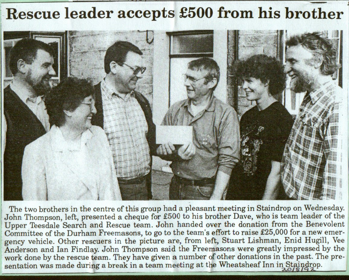 Rescue Leader accept £500 from his brother